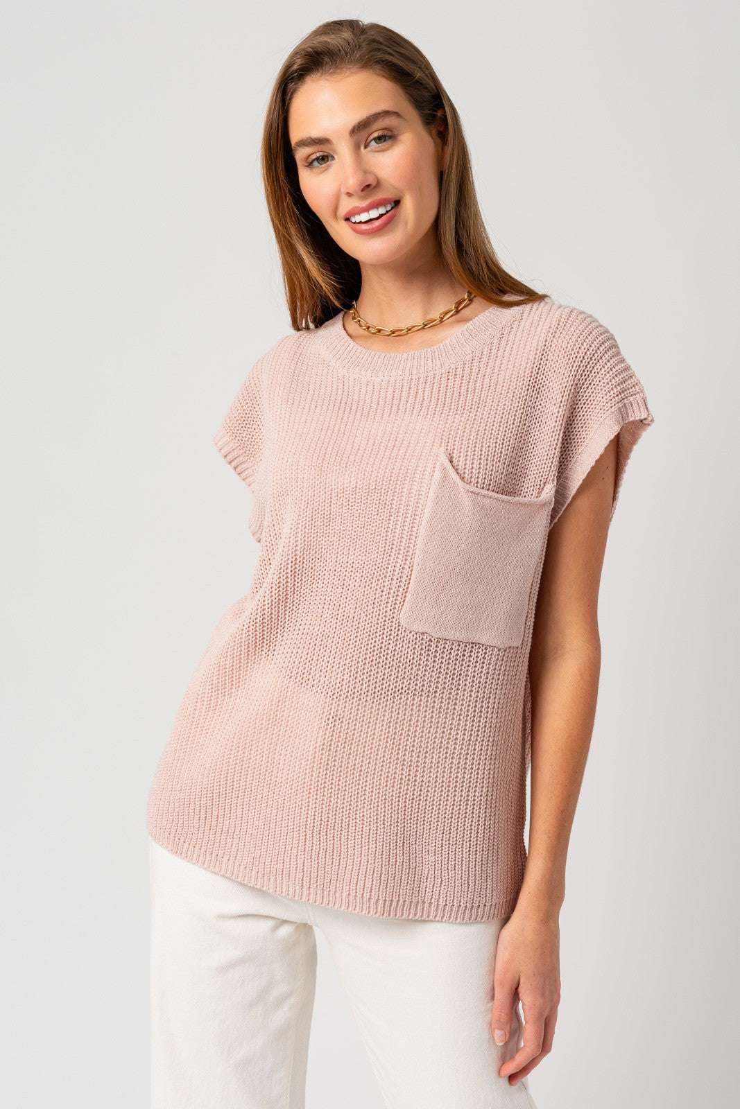 Boxy Front Pocket Sweater Shirt - Posh West Boutique