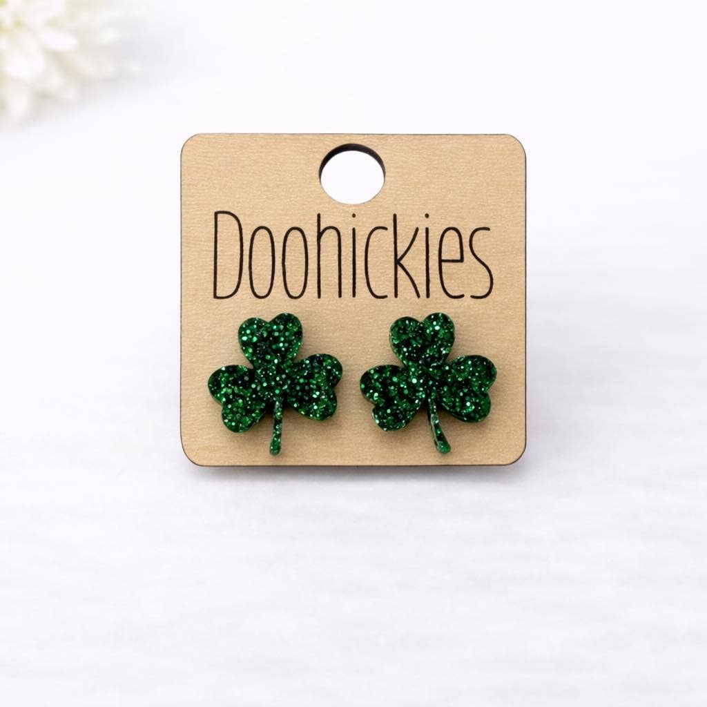 Luck of the Irish Shamrock Studs - St. Patrick's Day Earrings - Posh West Boutique