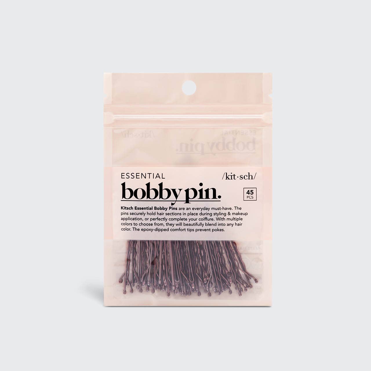 Kitsch Essential Bobby Pins 45pc - Brown - Posh West Boutique