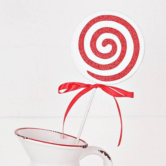 19in spray-Peppermint Lollipop Stem - Posh West Boutique