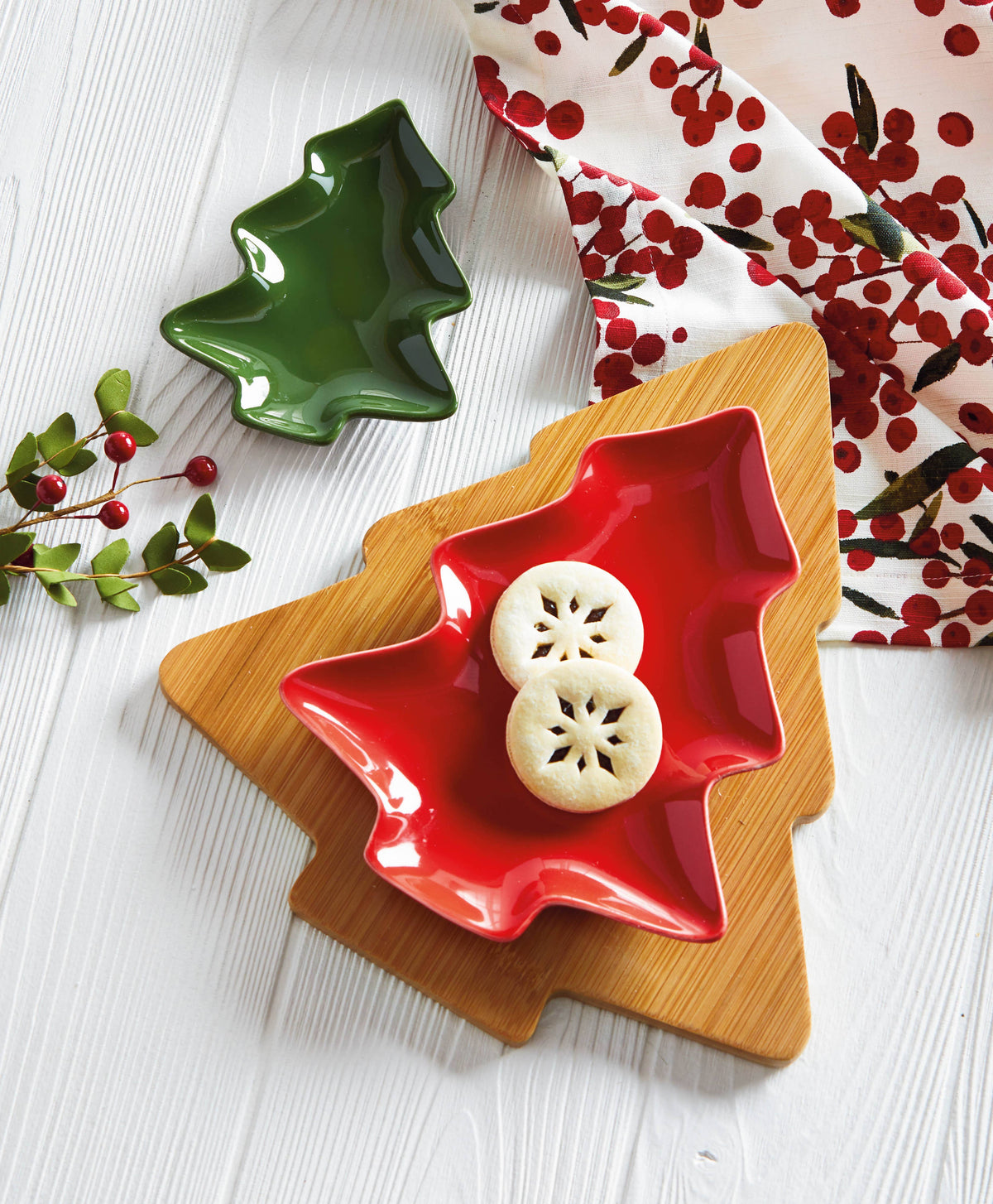 Christmas Tree Board & Dish Set Of 3 - Posh West Boutique