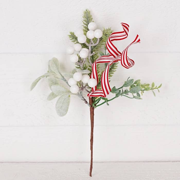 Lamb ear leaves with mixed grass and bow Pick - Posh West Boutique