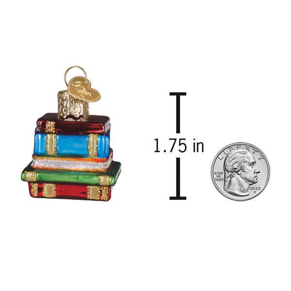 Mini Stack Of Books Ornament
