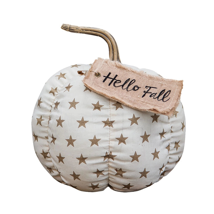 Hello Fall Star Pumpkin Tabletop Decor - Posh West Boutique