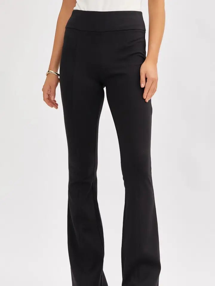 Black High Waisted Flare Pants - Posh West Boutique