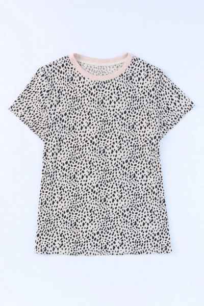 Apricot Cheetah Print Casual Top - Posh West Boutique