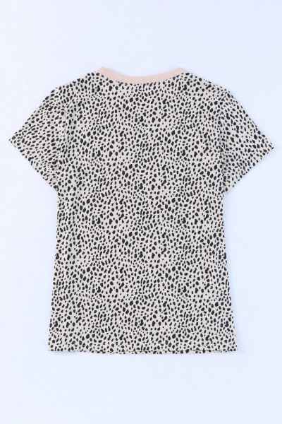 Apricot Cheetah Print Casual Top - Posh West Boutique