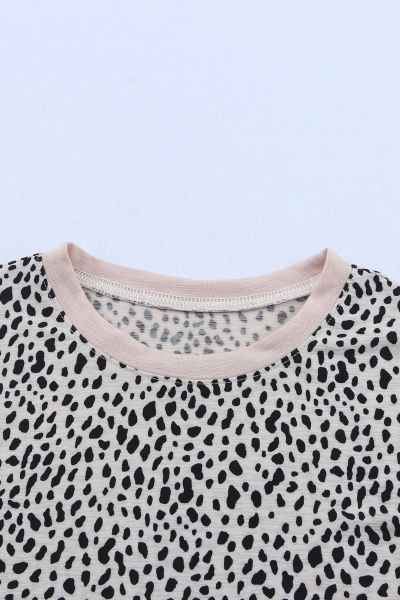 Apricot Cheetah Print Casual Top - Posh West Boutique