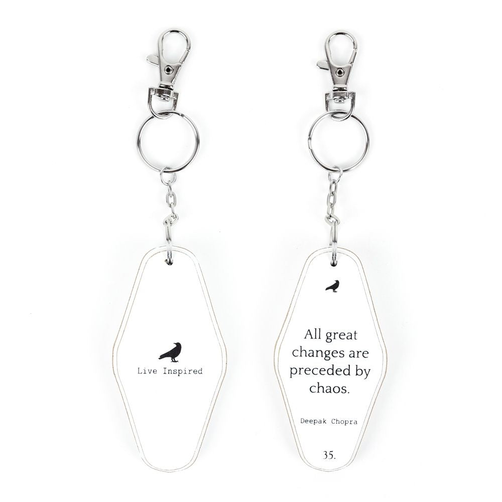 Chaos Reversible Wood Coffin Keychain - Posh West Boutique