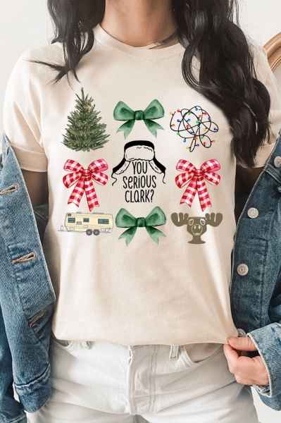 You Serious Clark Christmas Graphic T Shirt - Posh West Boutique