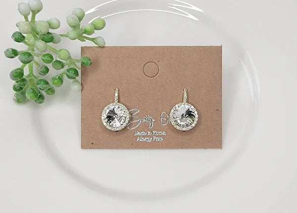 Betty Oh Gold Swarovski Crystal Earrings - Posh West Boutique