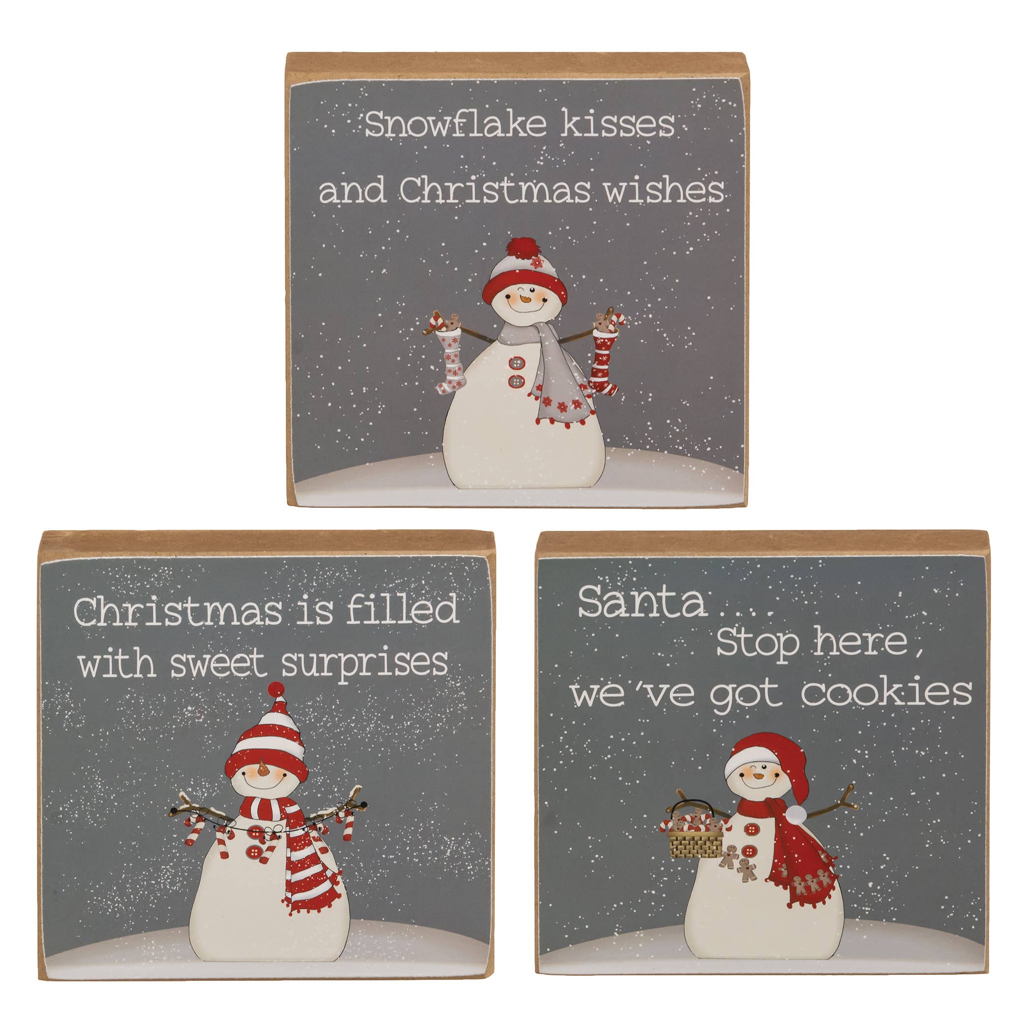 Snowman Square Block, 3 Styles - Posh West Boutique