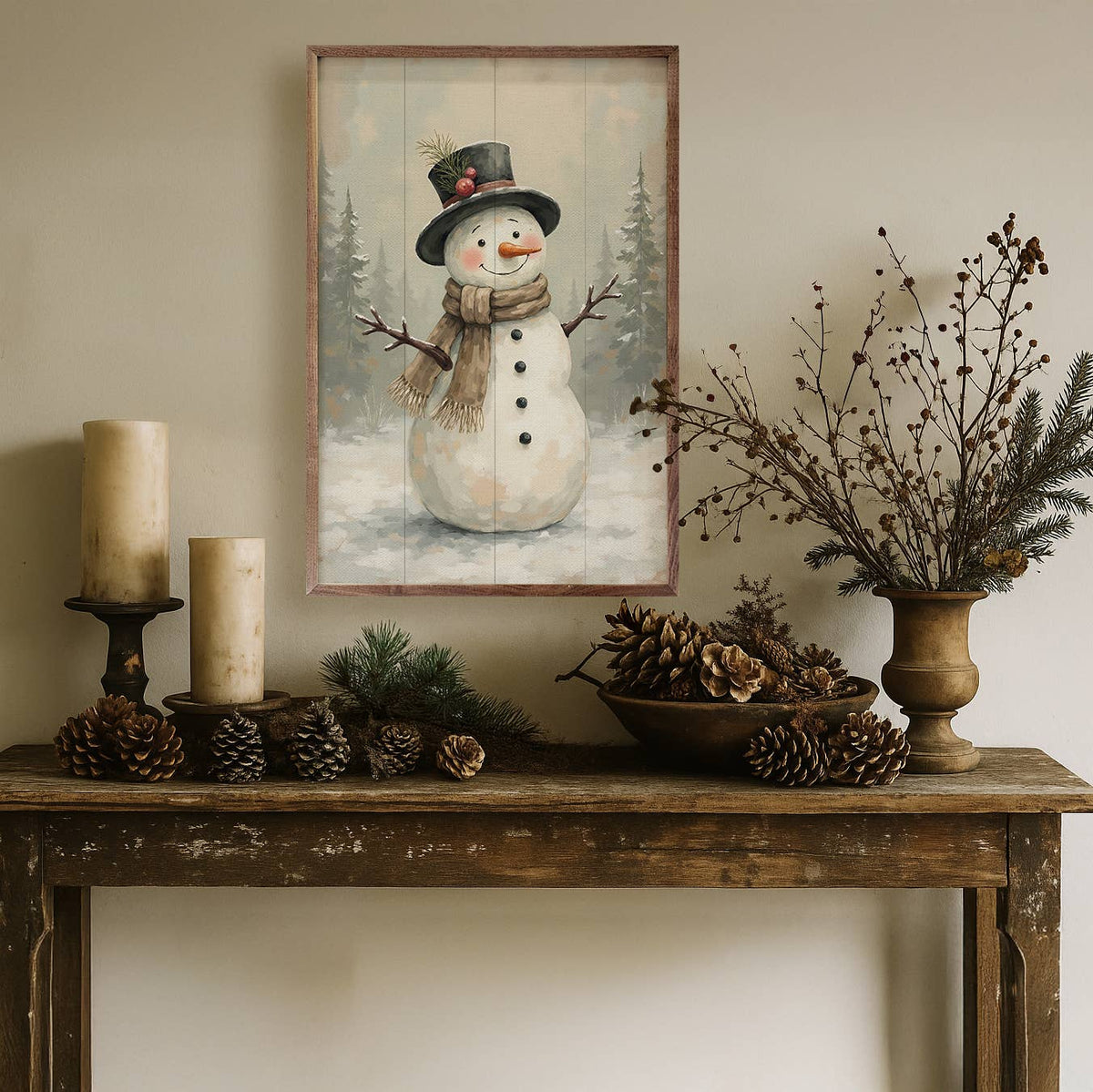 Snowman Framed Art