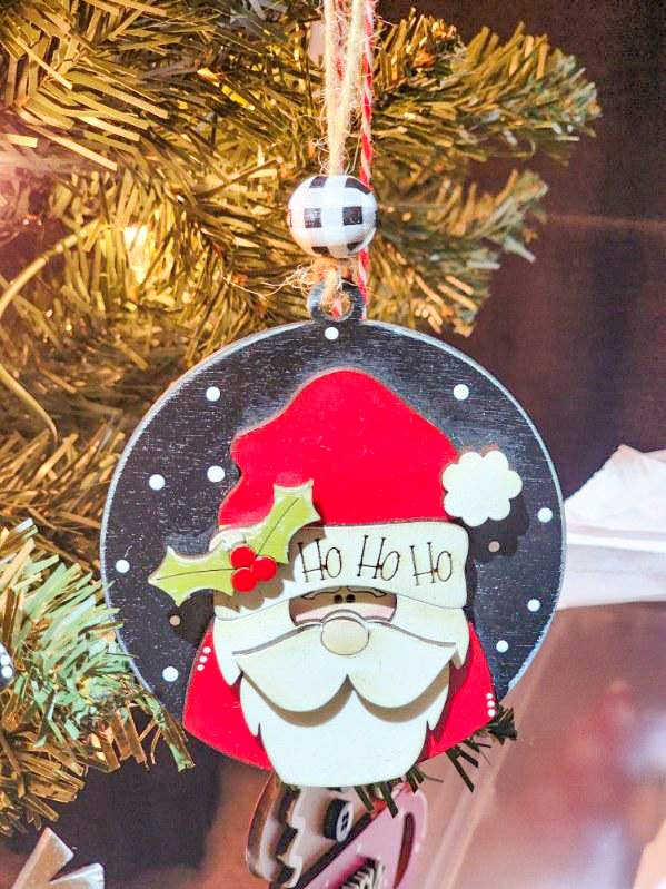 Santa Ho-Ho-Ho Ornament - Posh West Boutique