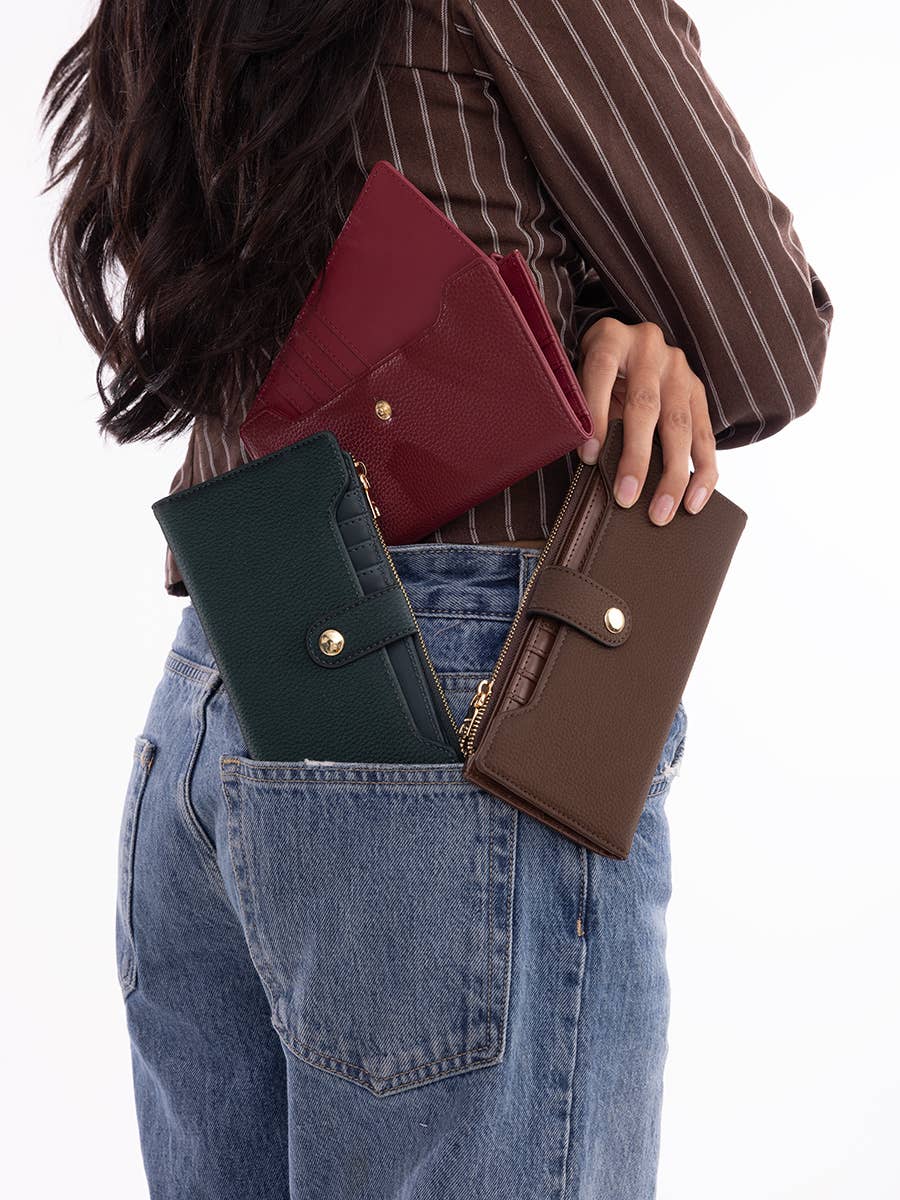 Violet RFID Fold-Out Wallet w/ Card Slot