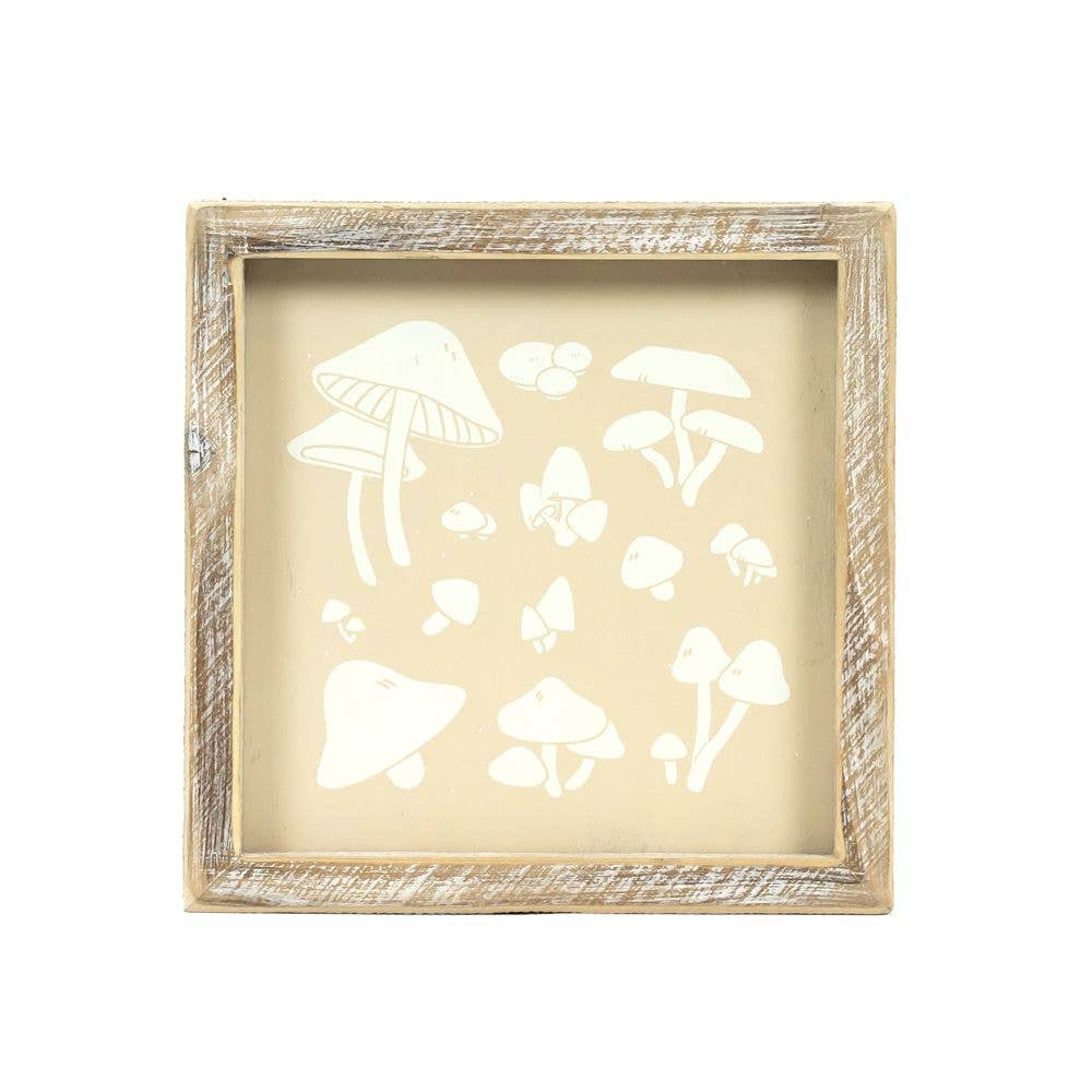 Ghost/Mushroom Reversible Decor Sign