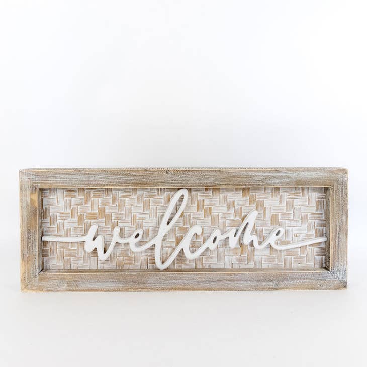 Bamboo Wood Welcome Sign - Posh West Boutique