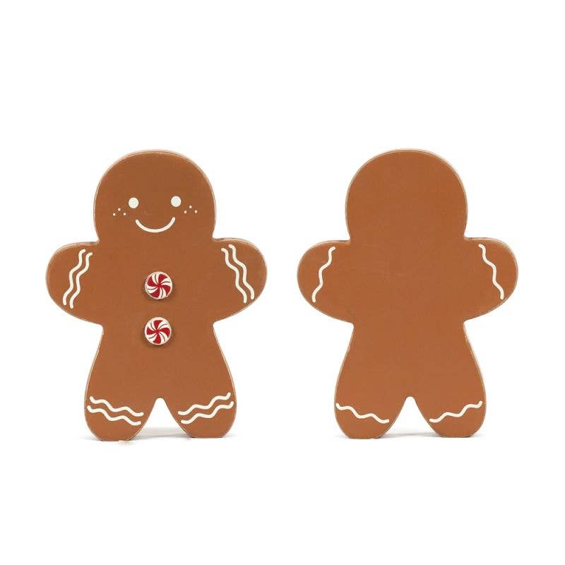 Gingerbread Wooden Sitter - Posh West Boutique