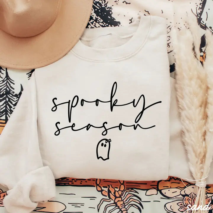 Spooky Season Ghost Sweatshirt - Posh West Boutique