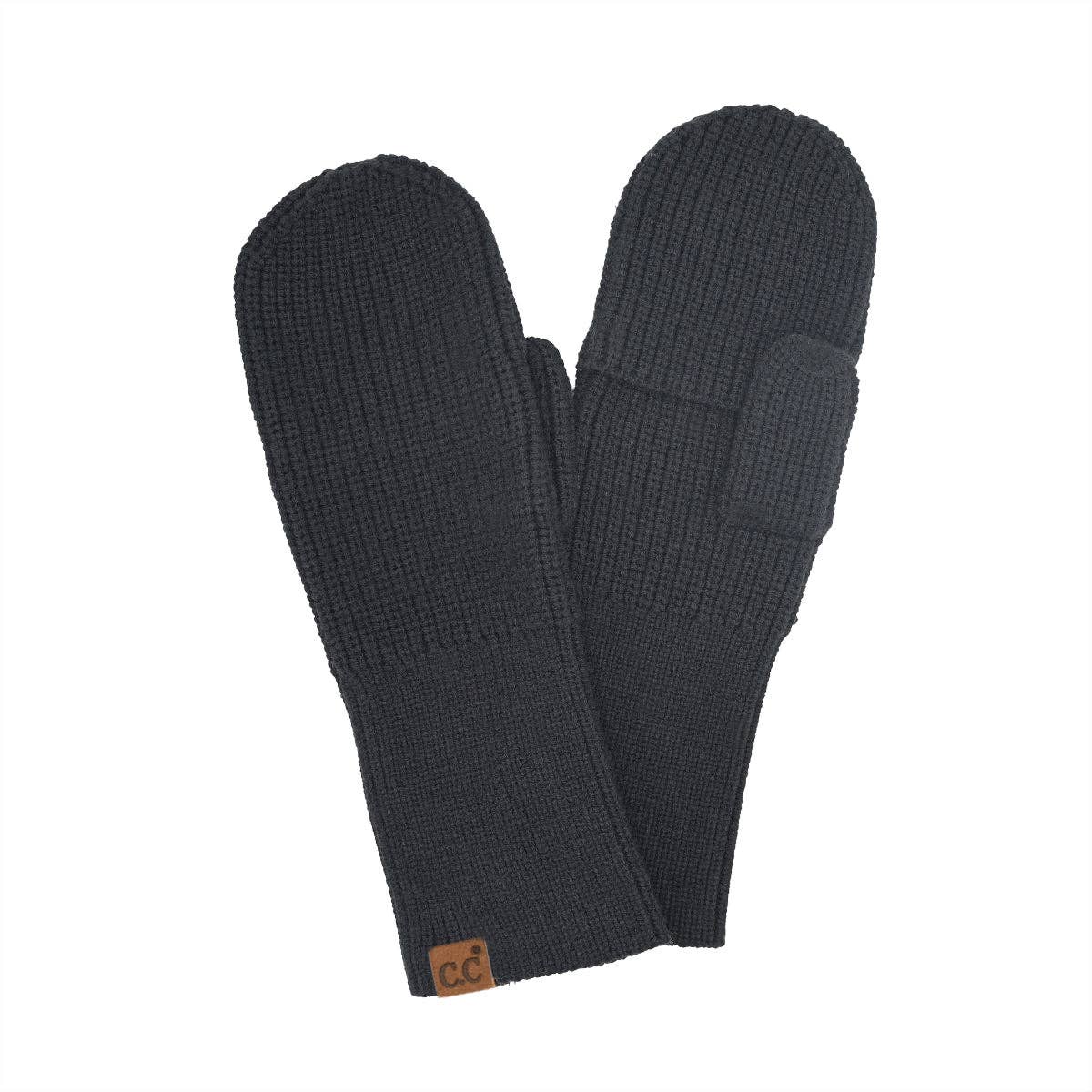 Black Open Fingers C.C Mittens - Posh West Boutique