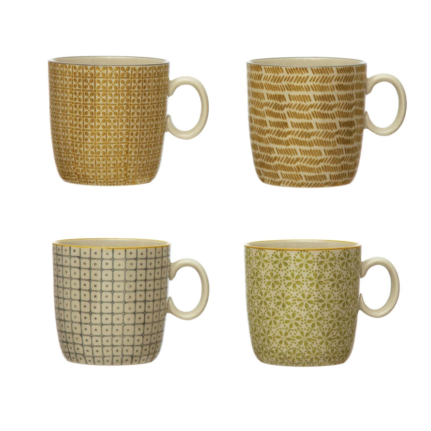 Stoneware Vintage Mugs-4 Styles - Posh West Boutique