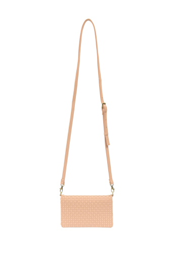 Blush Pink Lila Mini Woven Crossbody Bag - Posh West Boutique