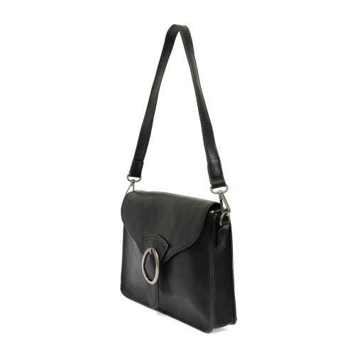 Black Drea Convertible Buckle Handbag - Posh West Boutique