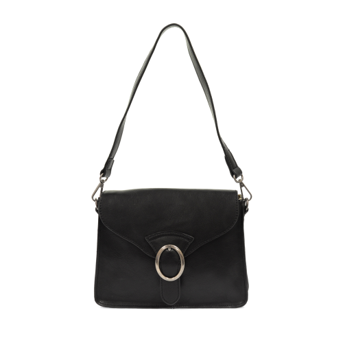 Black Drea Convertible Buckle Handbag - Posh West Boutique