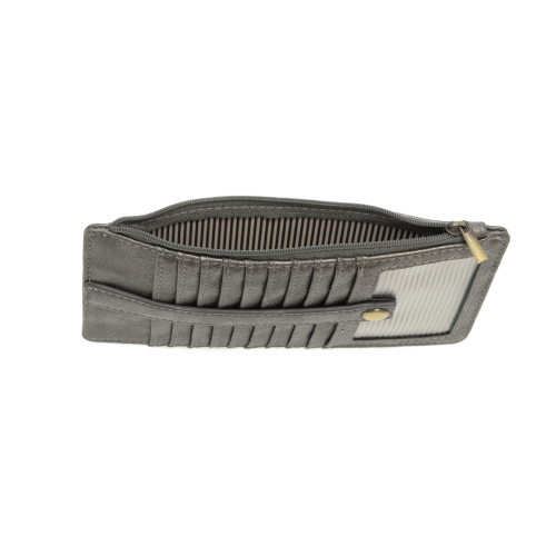 Metallic Dark Chrome Kara Mini Wallet - Posh West Boutique