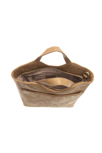 Tan Liz Medium Tote - Posh West Boutique