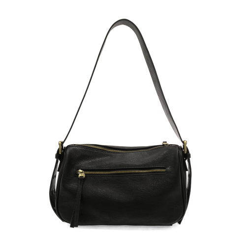 Black Morgan Buckle Shoulder Bag - Posh West Boutique