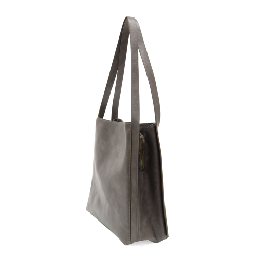 Taupe Grey Joanna Medium Tote - Posh West Boutique