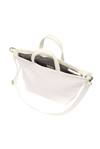 White Woven Convertible Shopper - Posh West Boutique