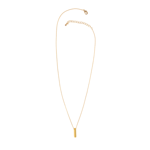 Gold Vertical Bar Pendant Necklace - Posh West Boutique