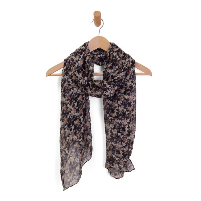 Black Starflower Fields Scarf - Posh West Boutique