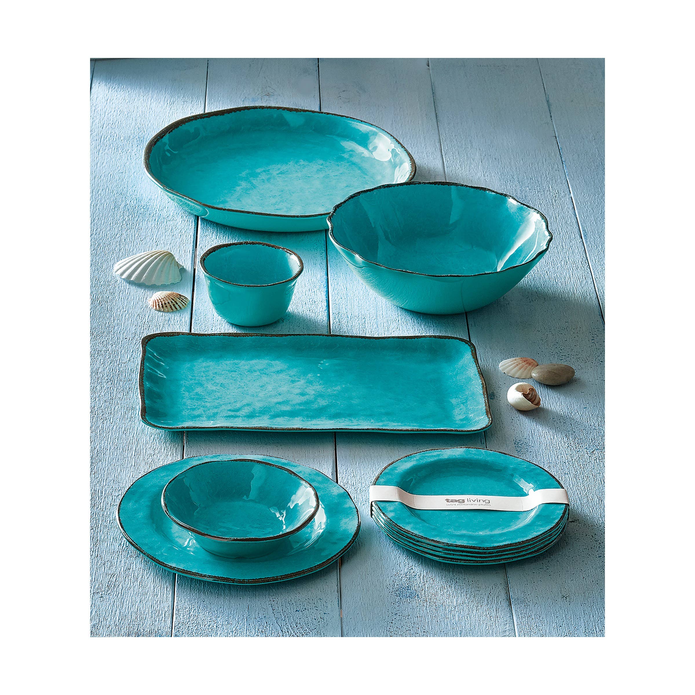 Veranda Melamine Platter Ocean Blue - Posh West Boutique