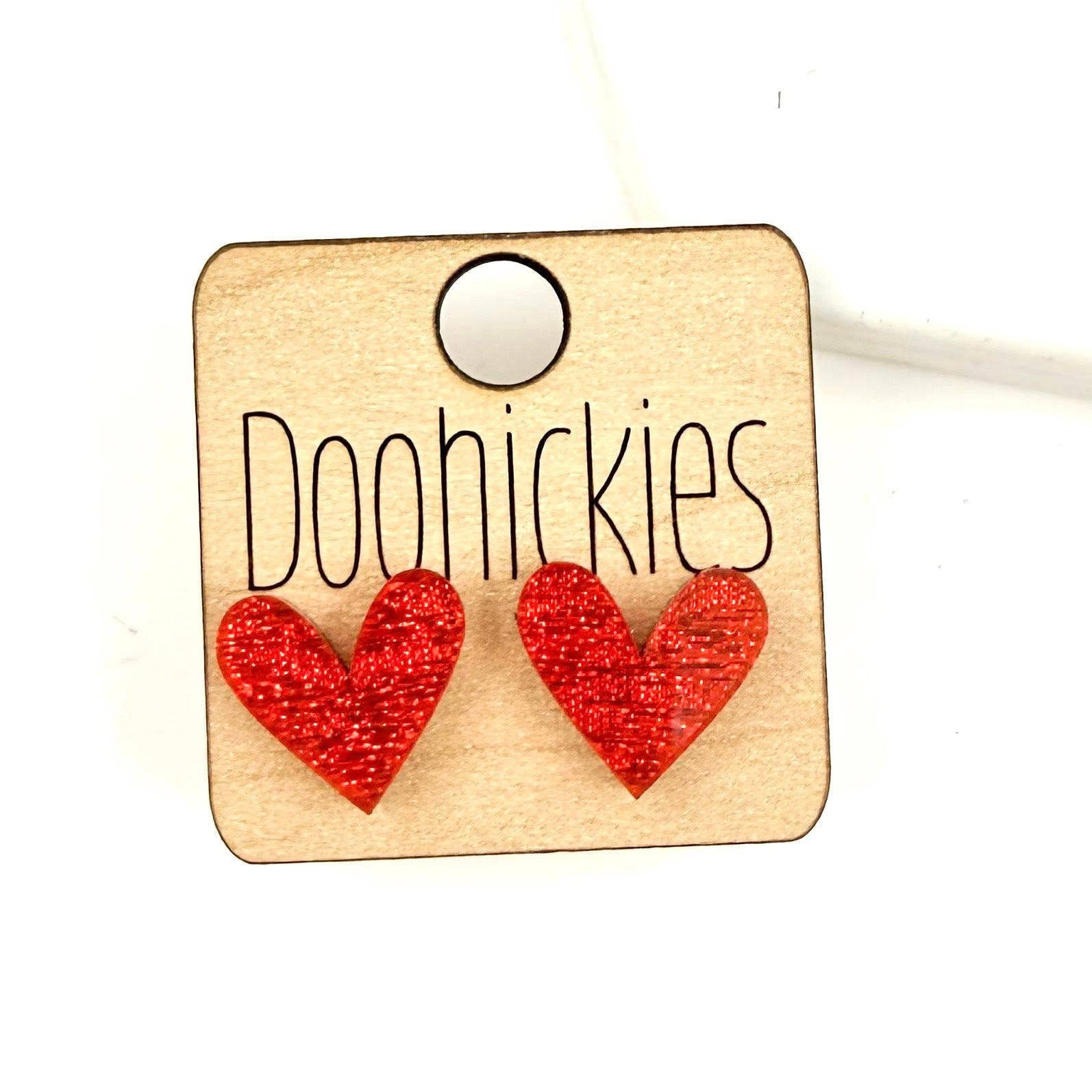 The Love Sparkles Swoopy Heart Studs Collection - Valentines Earrings - Posh West Boutique