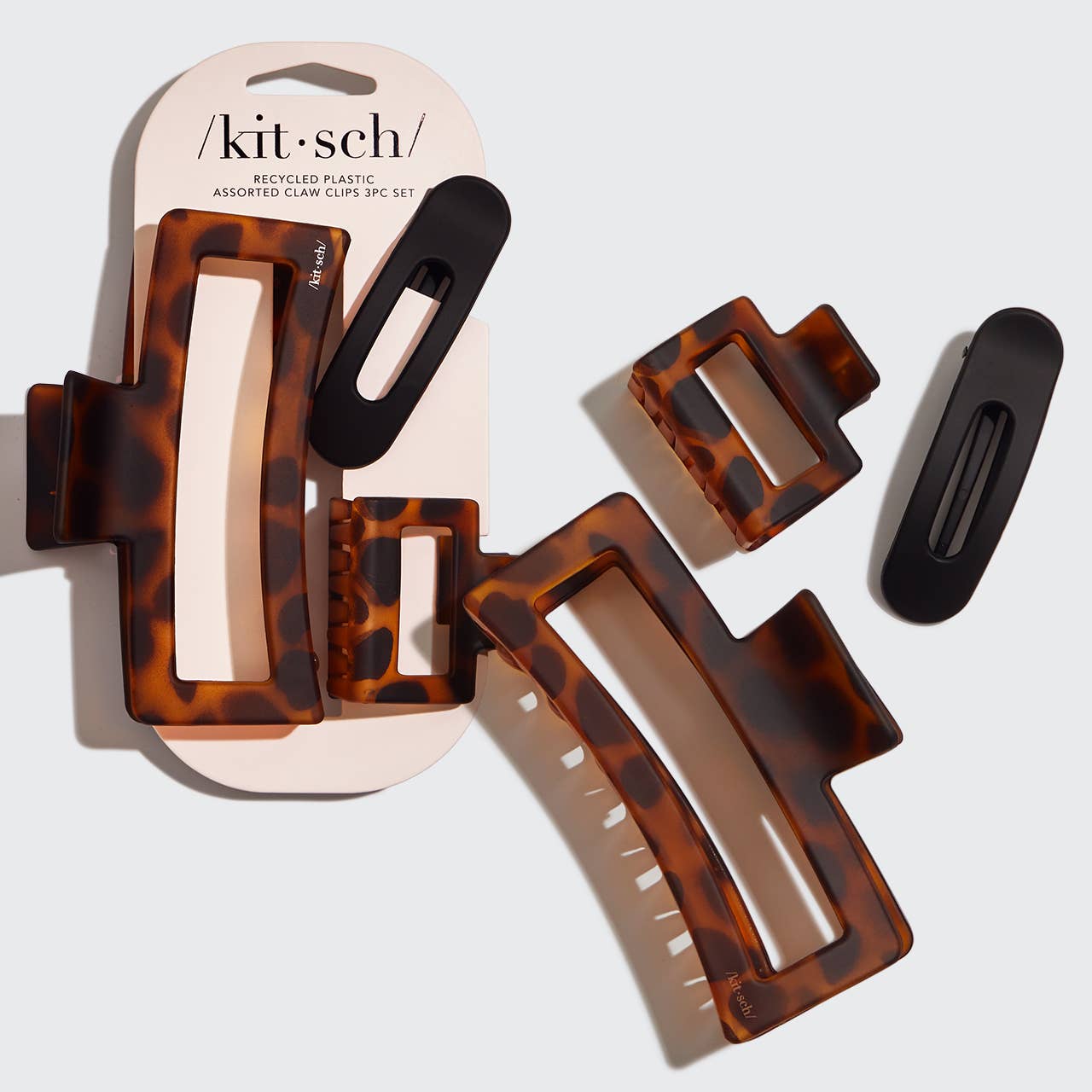 Tort & Black 3 Pack - Assorted Claw Clip - Posh West Boutique