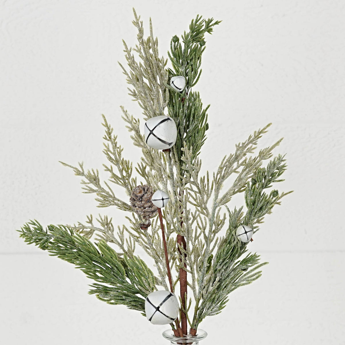 16in Pick-Sparkled soft pines with White bells - Posh West Boutique