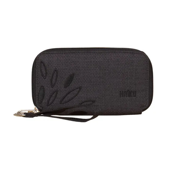 Black in Bloom RFID Blocking Wallet/Wristlet - Posh West Boutique