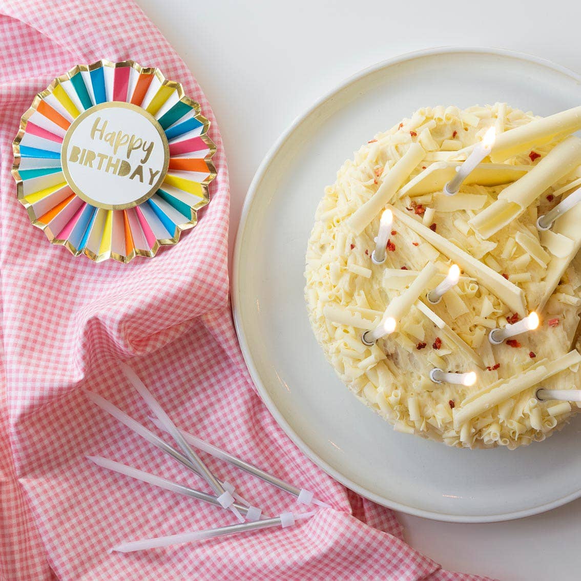 Rainbow Happy Birthday Badge | Birthday Party | - Posh West Boutique