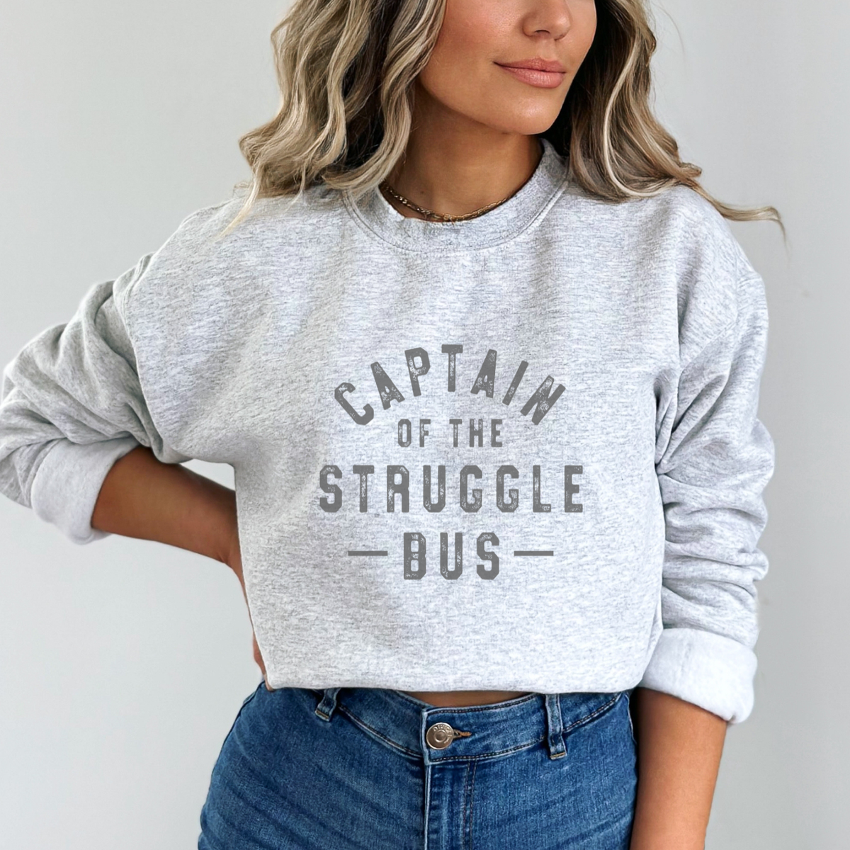 Captain of the Struggle Bus Crewneck Sweatshirt