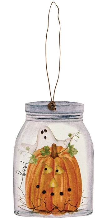 Happy Fall Mason Jar Ornament - Posh West Boutique