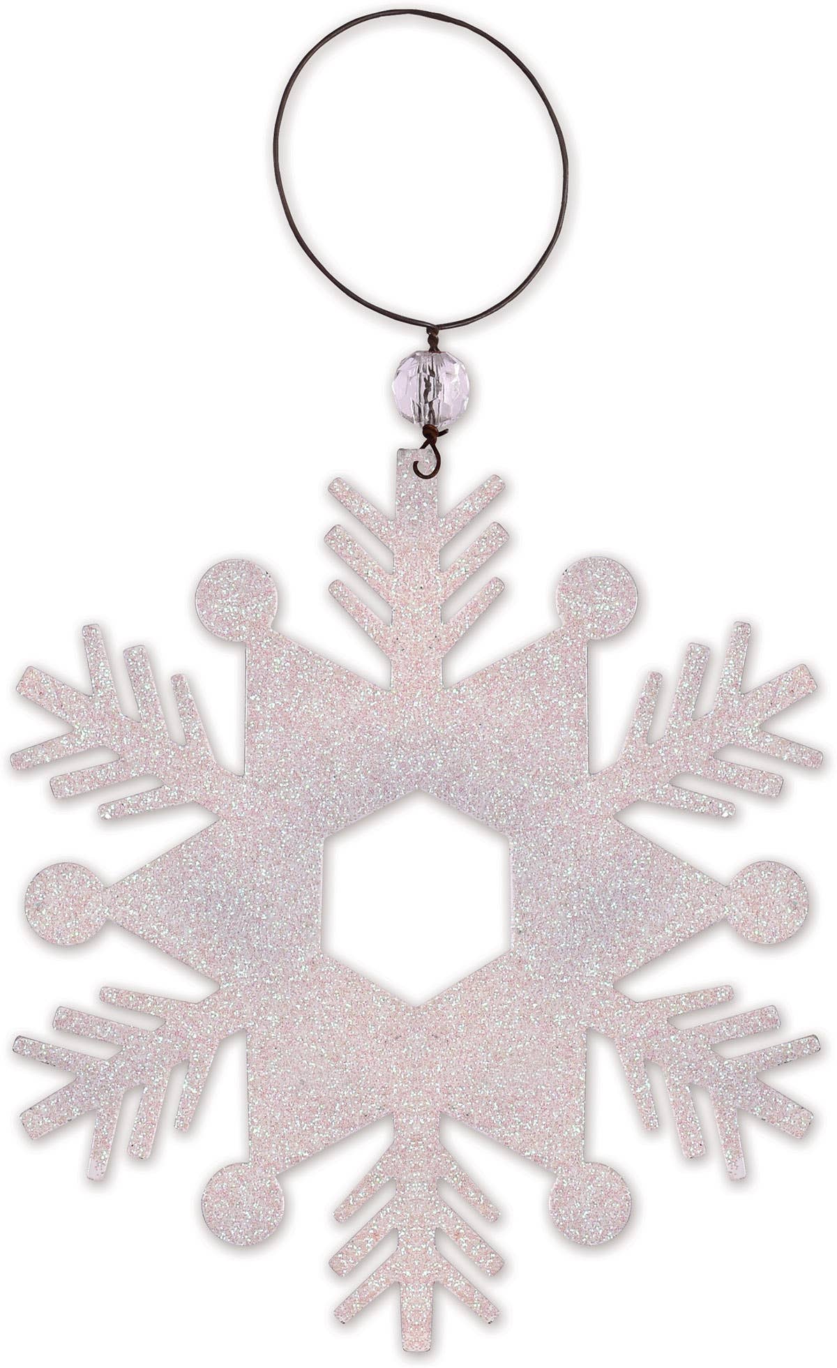 Silver Snowflake Ornament - Posh West Boutique