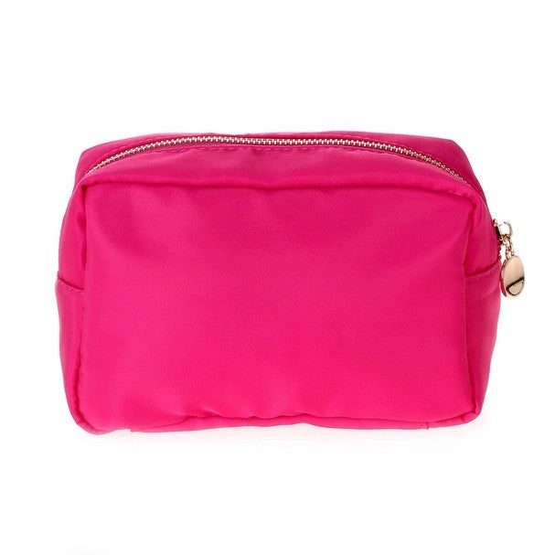 Zippered Nylon Cosmetic Pouch Bag - Posh West Boutique