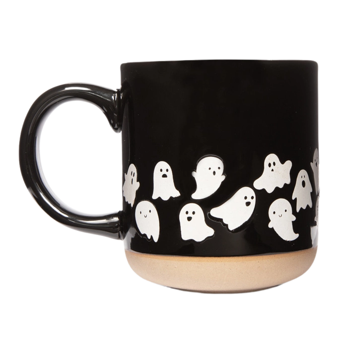 Ghost Pattern Stoneware Coffee Mug - Posh West Boutique