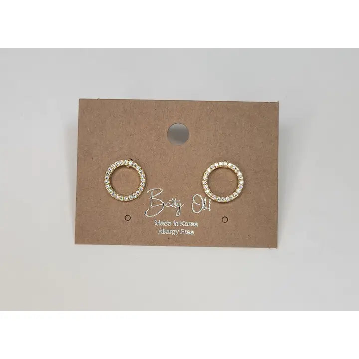 Betty Oh Gold Circle Earring - Posh West Boutique