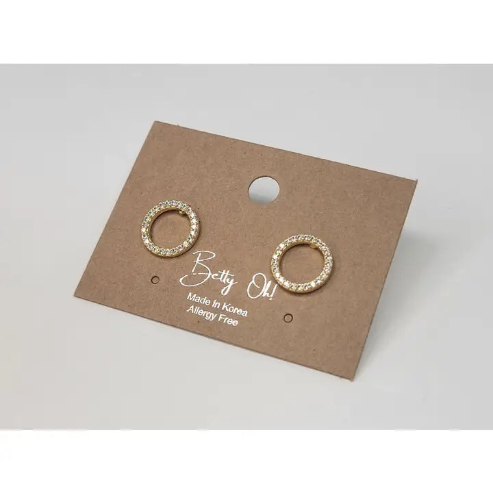 Betty Oh Gold Circle Earring - Posh West Boutique