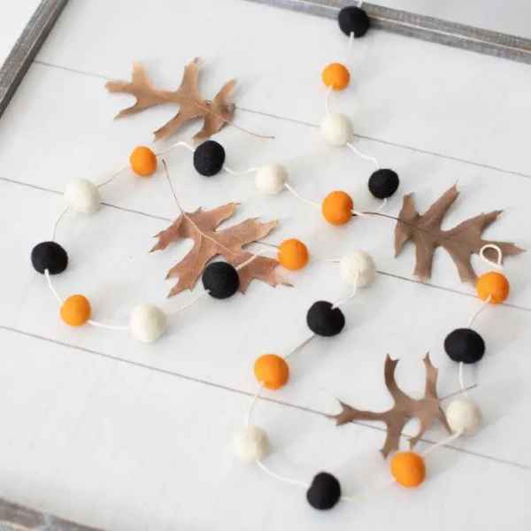 Halloween Felt Ball Garland - Posh West Boutique