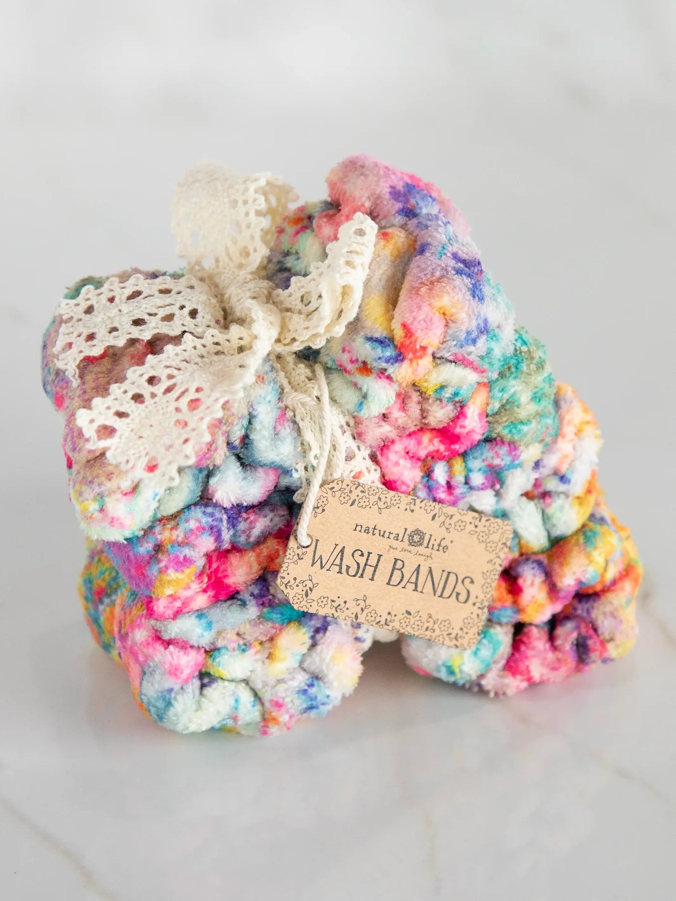 Face Wash Band Set - Pink Watercolor Patchwork - Posh West Boutique